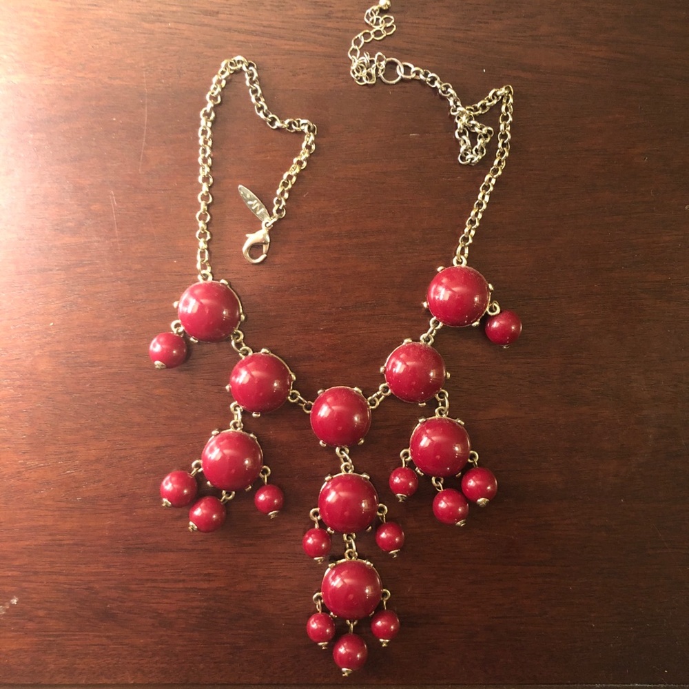 Garnet / Burgandy Short Bubble Necklace